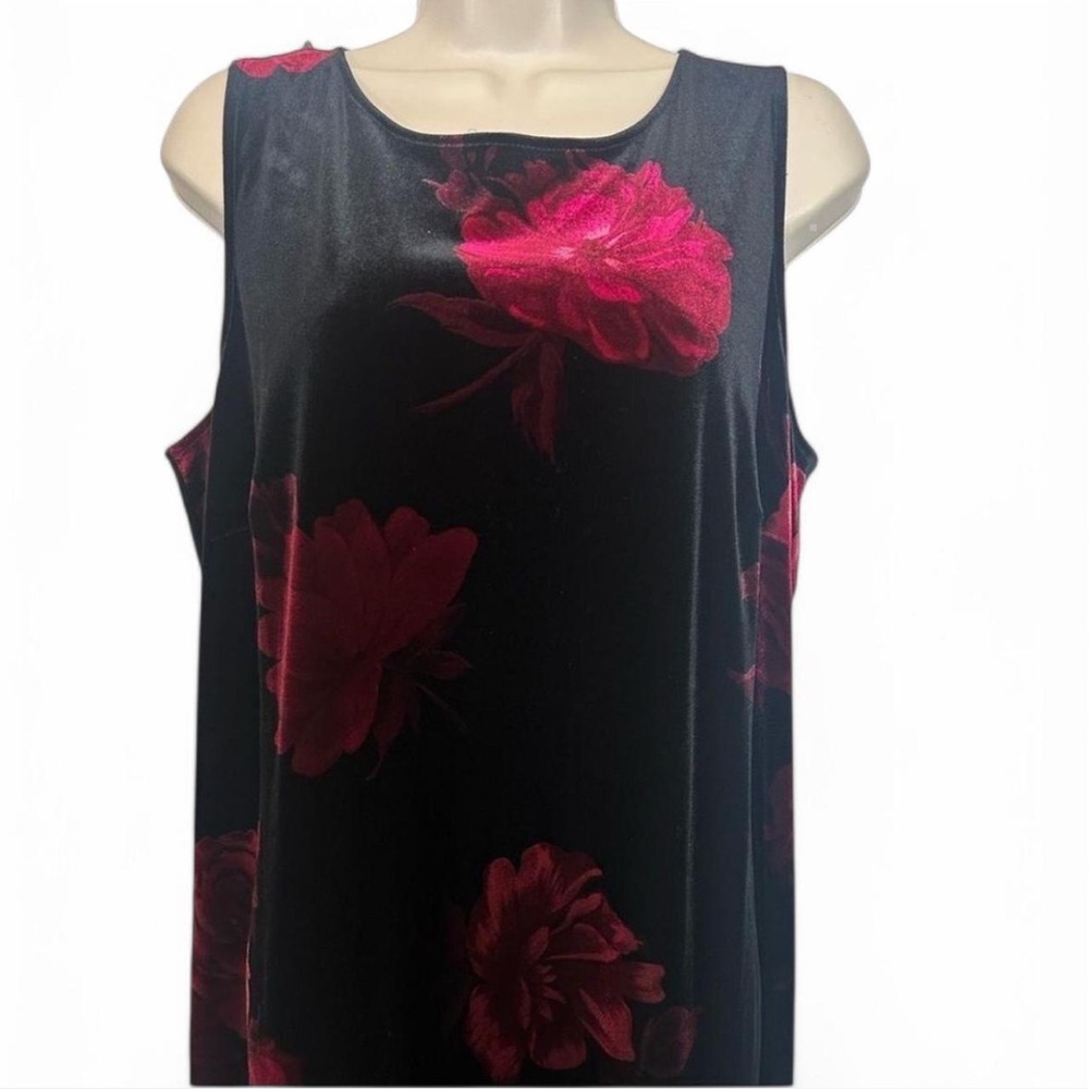 Vintage Velvet Floral Dress‎